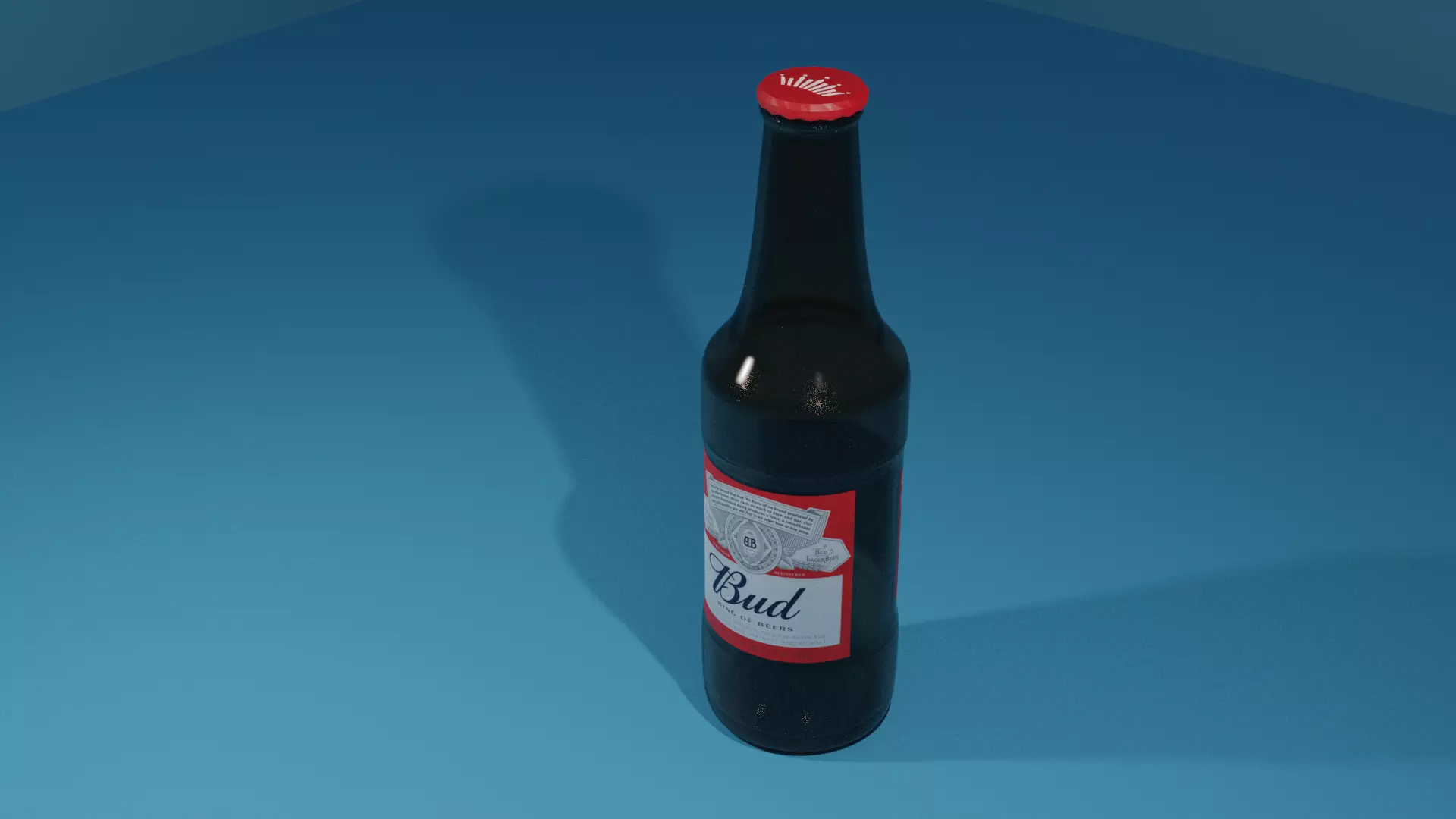 Bud Beer Free low-poly 3D model