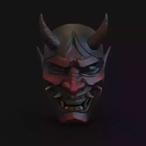 Hannya mask Japanese samurai  3D print model