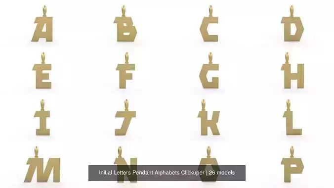 Initial Letters Pendant Alphabets Clickuper