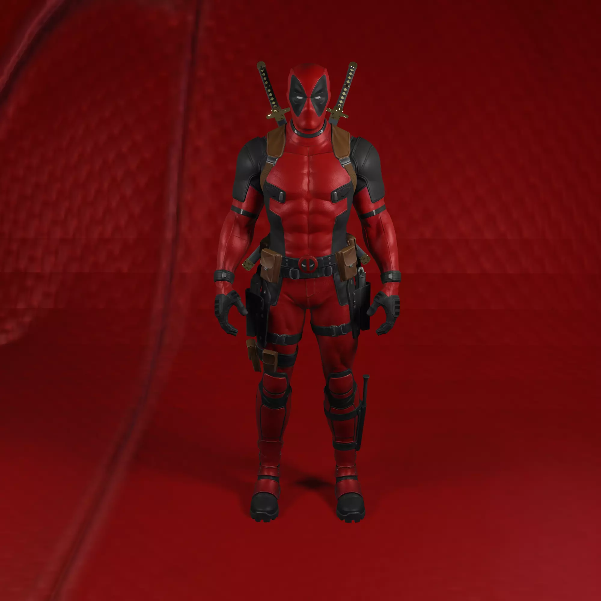 Rigged Deadpool 3D model_0