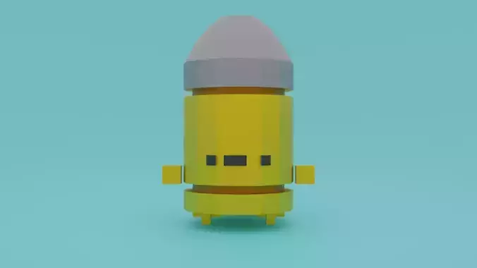 Low poly bullet character 