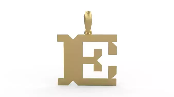 Initial Letters Pendant Crosterian E
