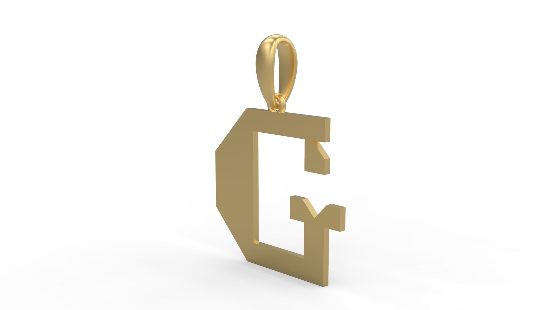 Initial Letters Pendant Crosterian G 3D print model_1