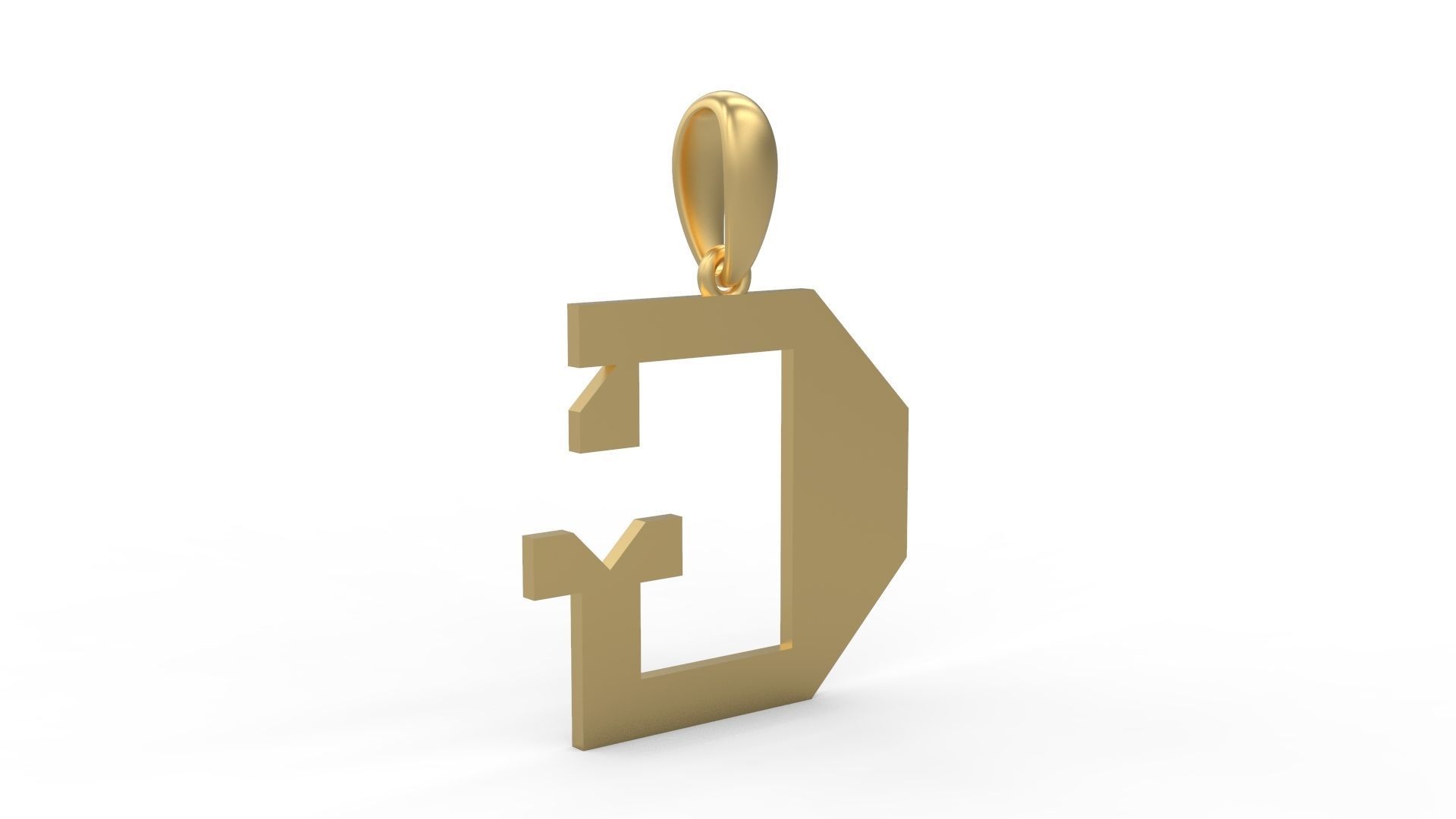 Initial Letters Pendant Crosterian G 3D print model_3