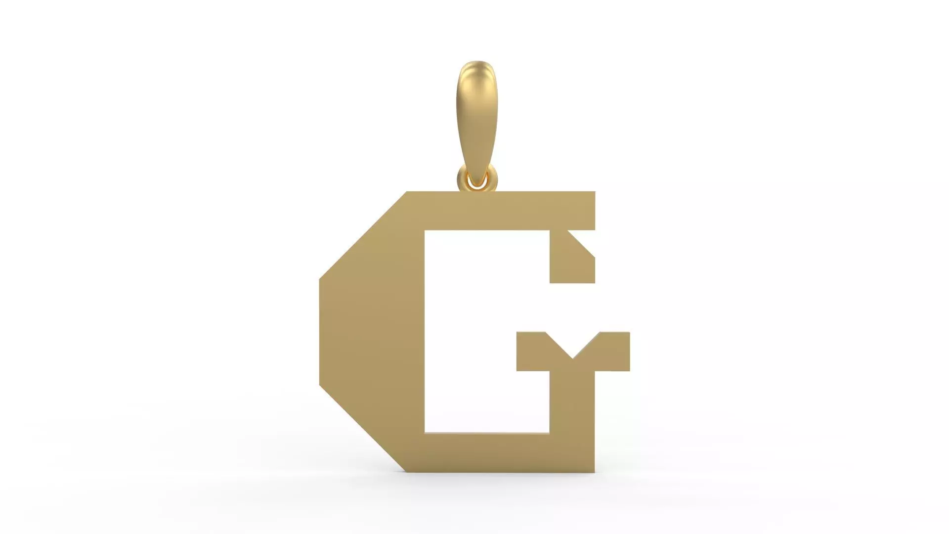 Initial Letters Pendant Crosterian G 3D print model_0