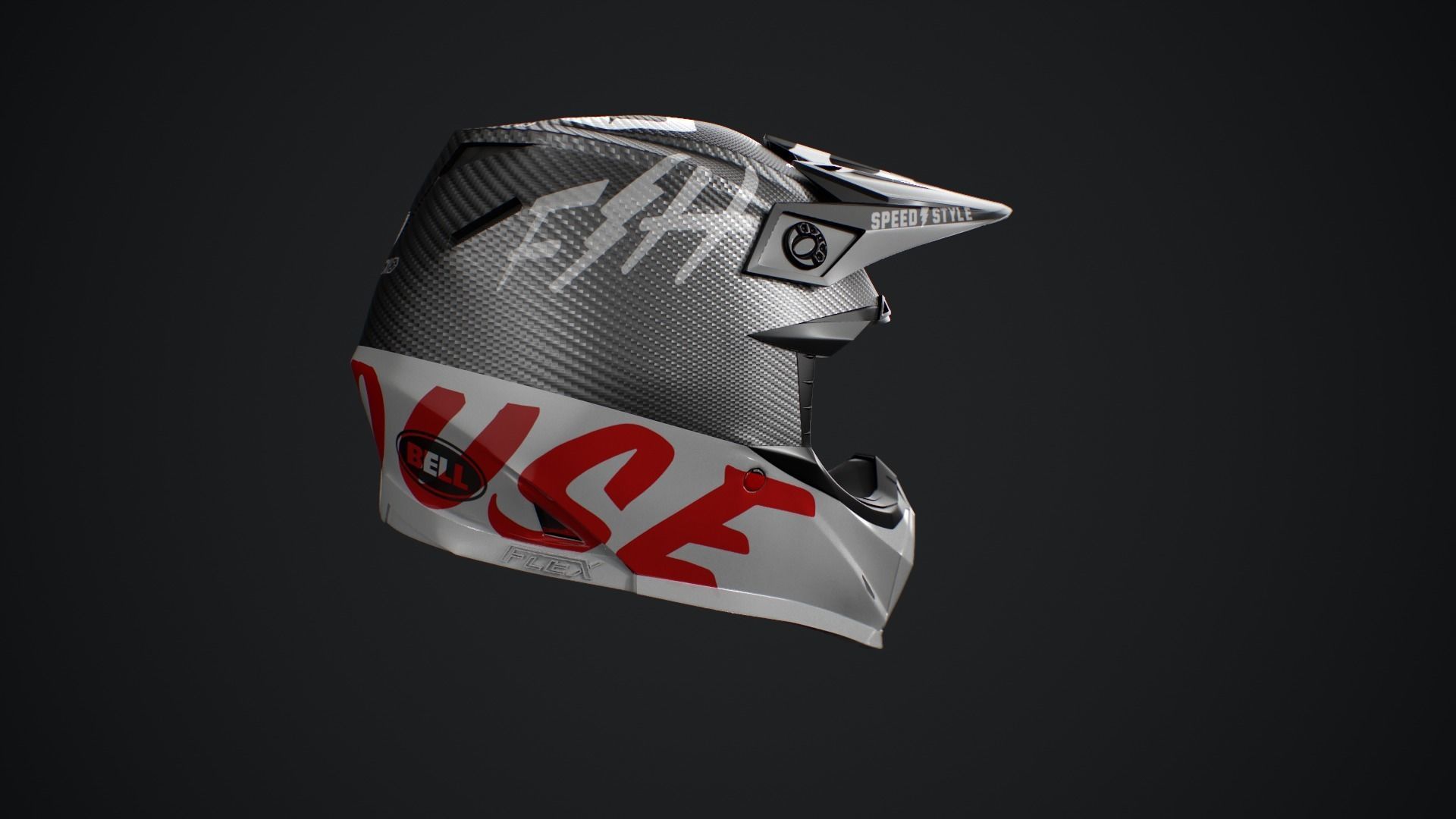 Bell Moto-9 Flex Fasthouse Helmet High Poly 3D model_6