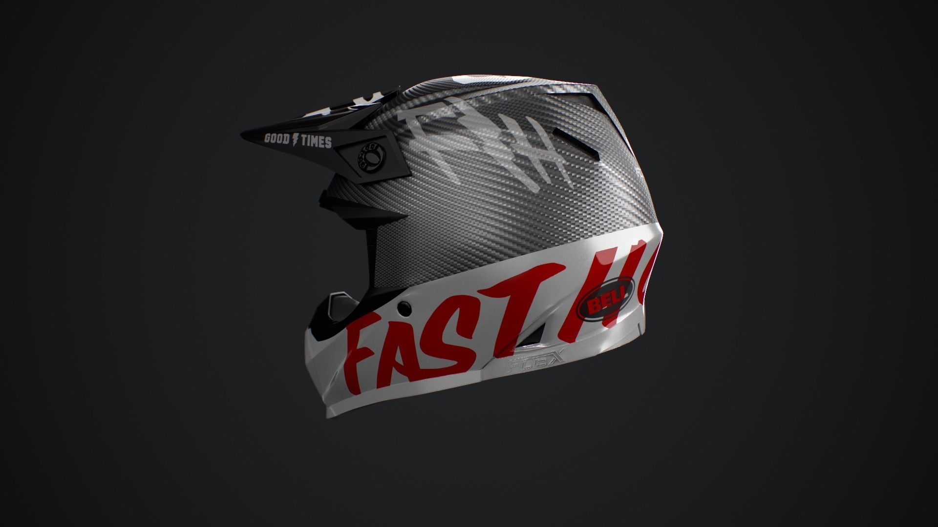 Bell Moto-9 Flex Fasthouse Helmet High Poly 3D model_4