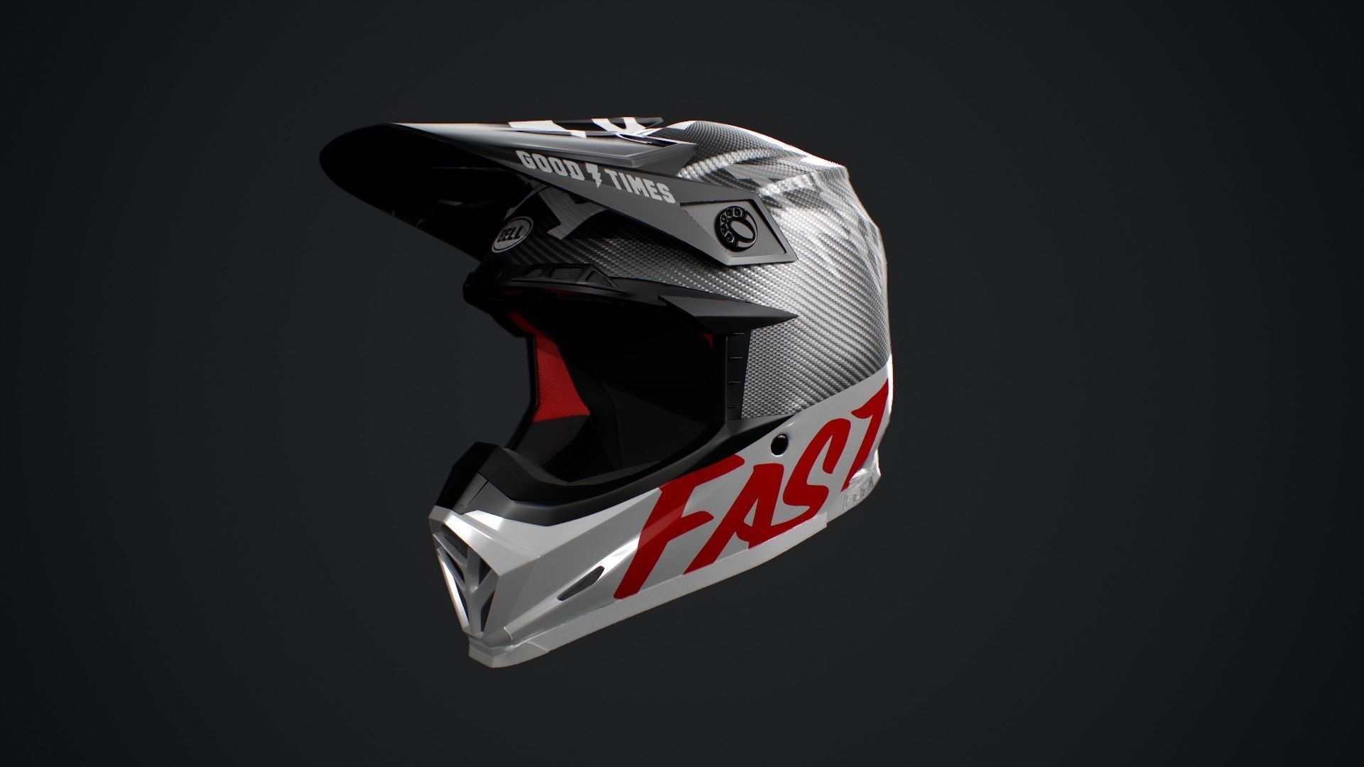 Bell Moto-9 Flex Fasthouse Helmet High Poly 3D model_3