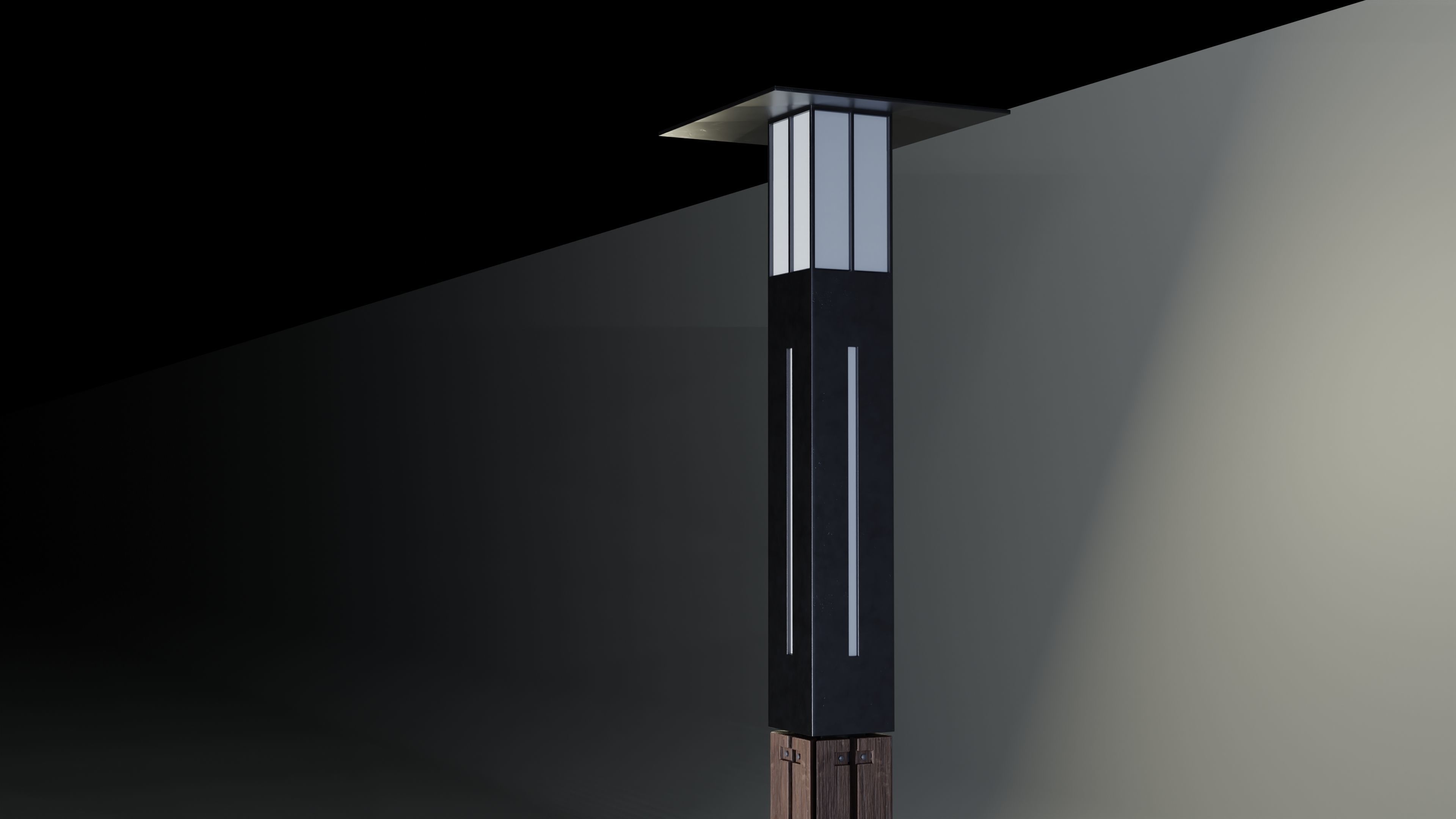 Concrete designed Lamp - Type 3A mid 3D model_6