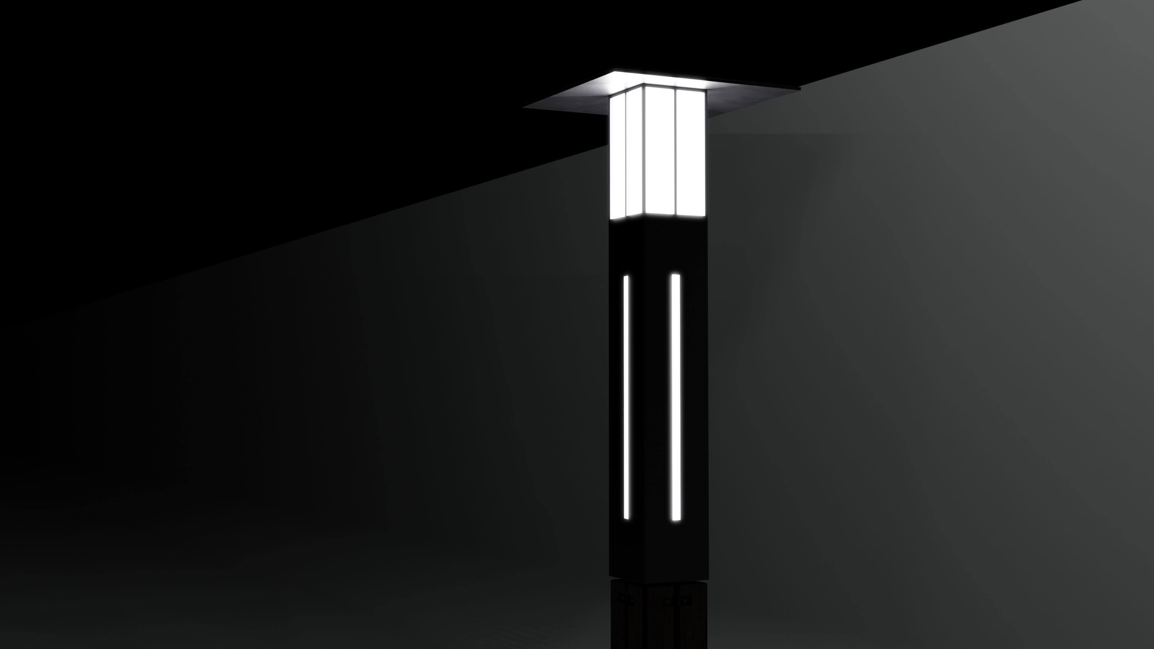 Concrete designed Lamp - Type 3A mid 3D model_9