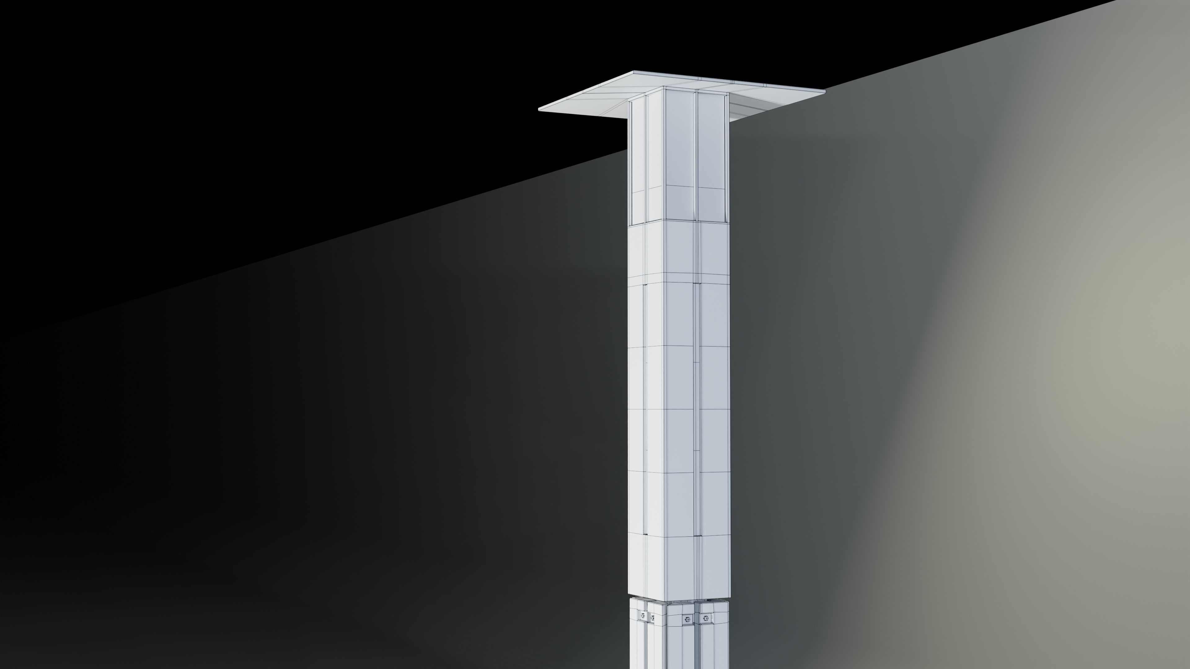 Concrete designed Lamp - Type 3A mid 3D model_7