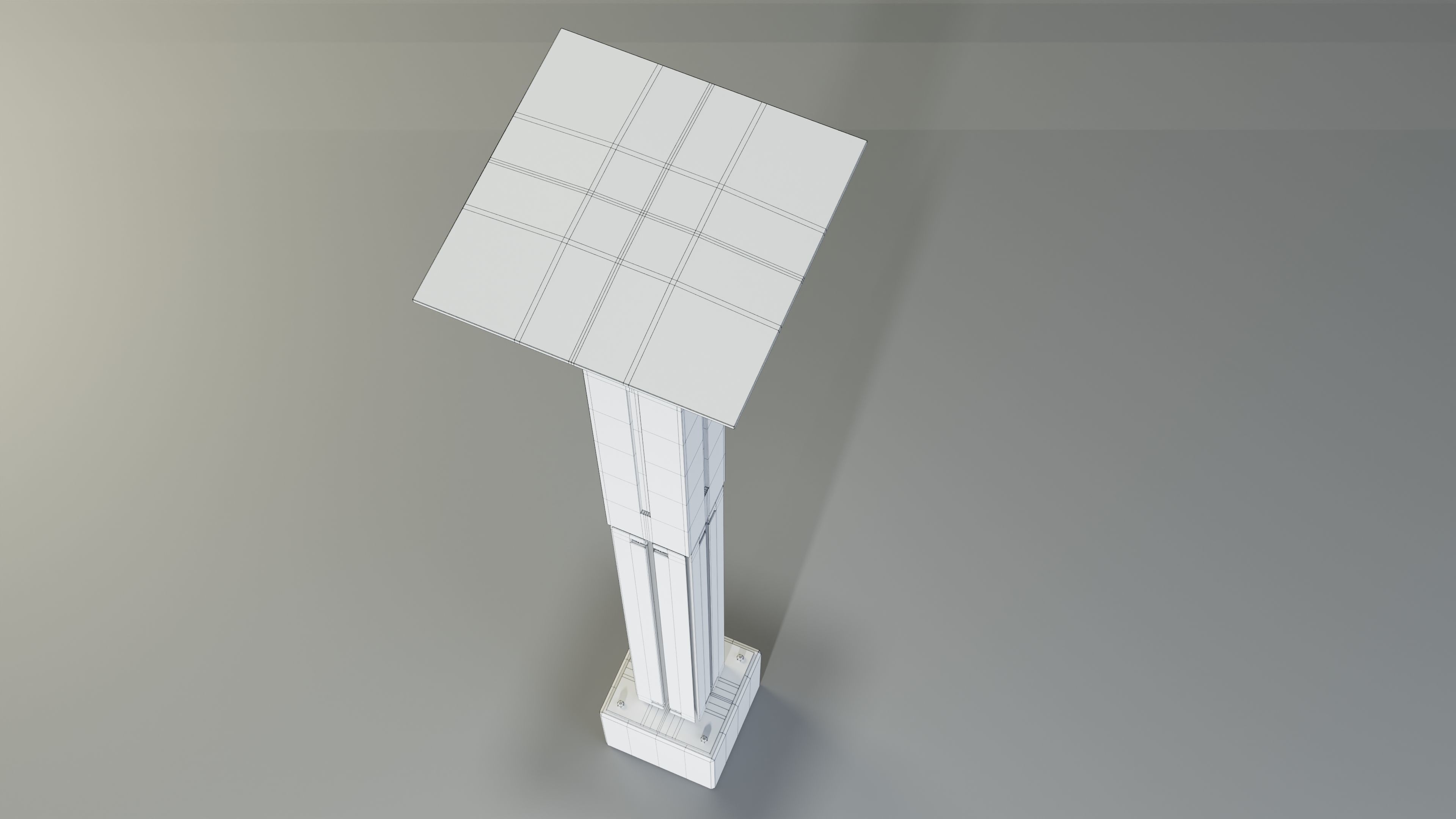 Concrete designed Lamp - Type 3A mid 3D model_5