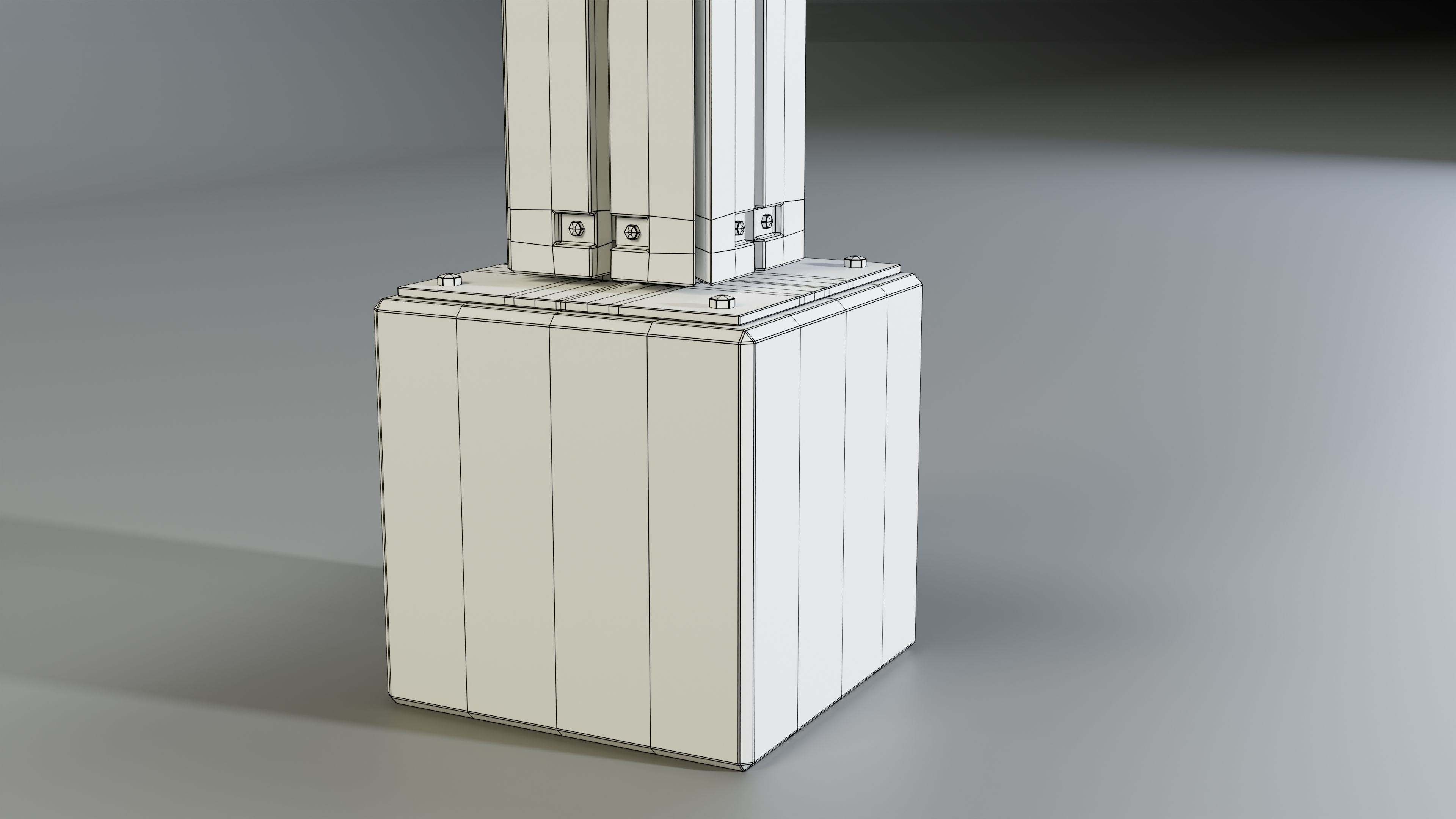 Concrete designed Lamp - Type 3A mid 3D model_3