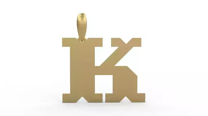 Initial Letters Pendant Crosterian K