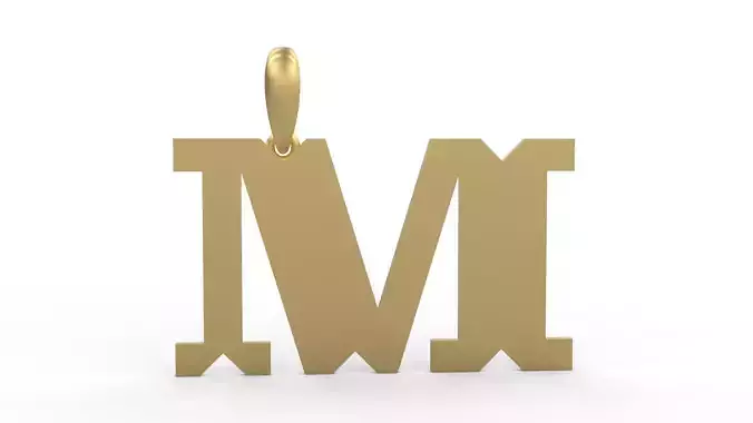 Initial Letters Pendant Crosterian M