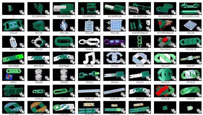 200 Jewelry Locks 3dm printable models 