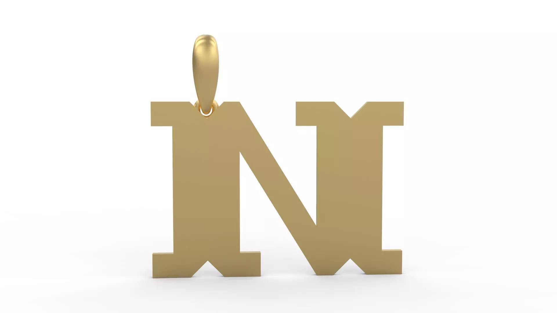 Initial Letters Pendant Crosterian N 3D print model_0
