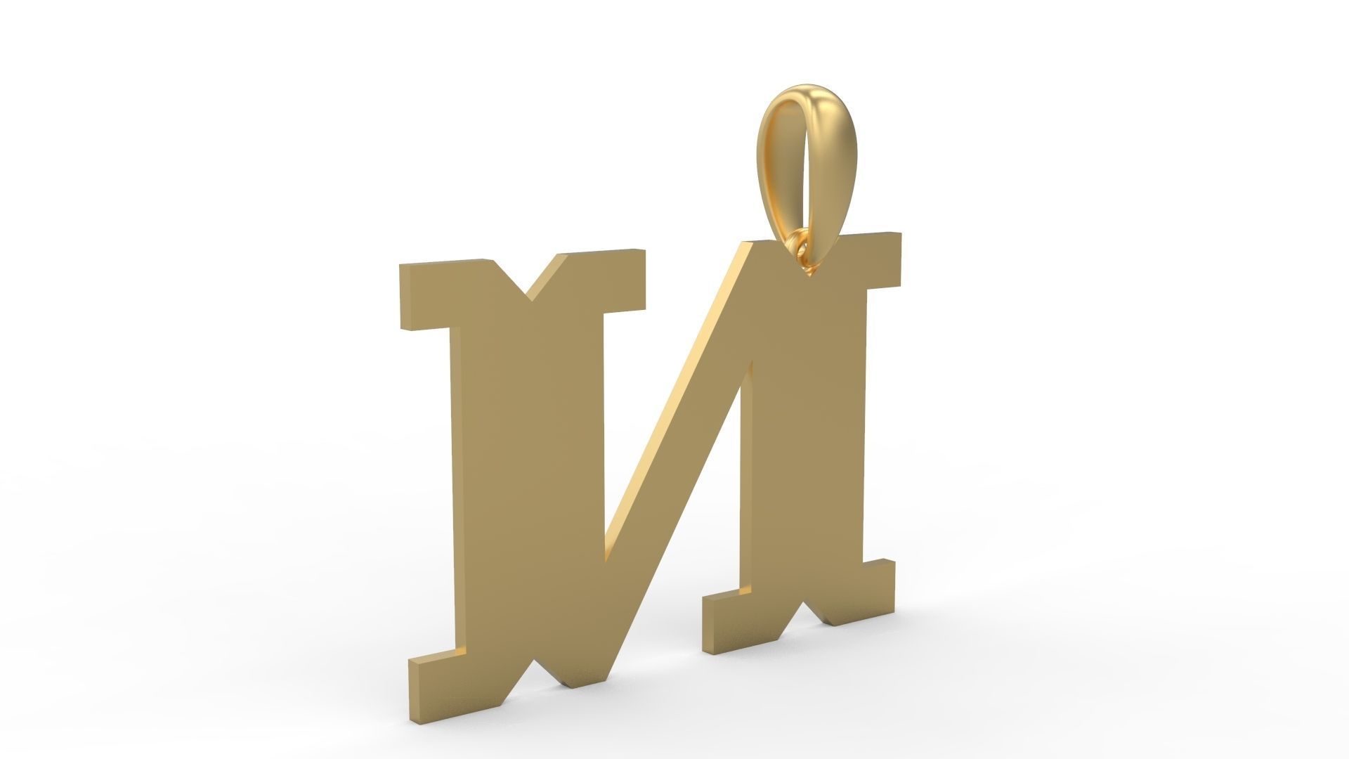 Initial Letters Pendant Crosterian N 3D print model_3