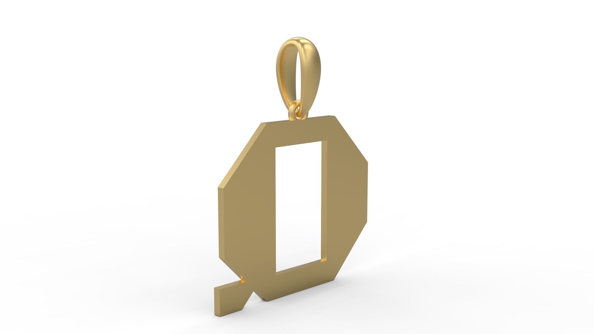 Initial Letters Pendant Crosterian Q 3D print model_3