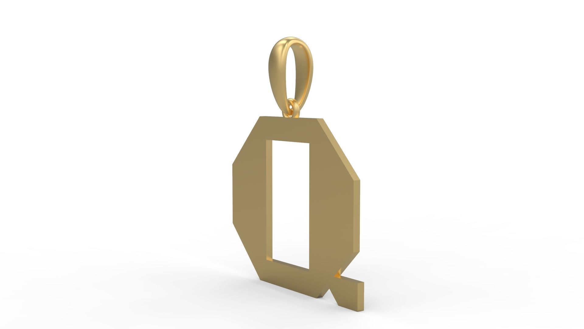 Initial Letters Pendant Crosterian Q 3D print model_1