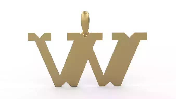 Initial Letters Pendant Crosterian W