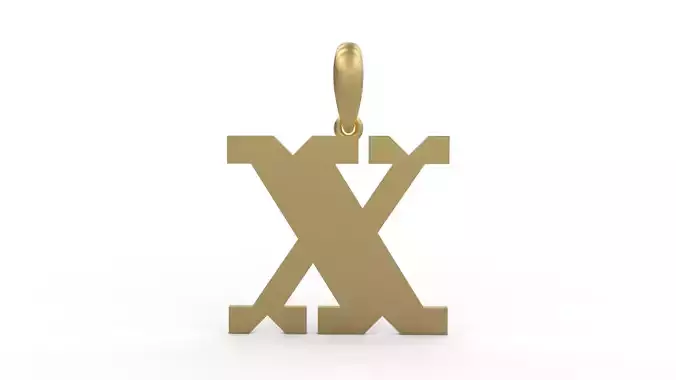 Initial Letters Pendant Crosterian X