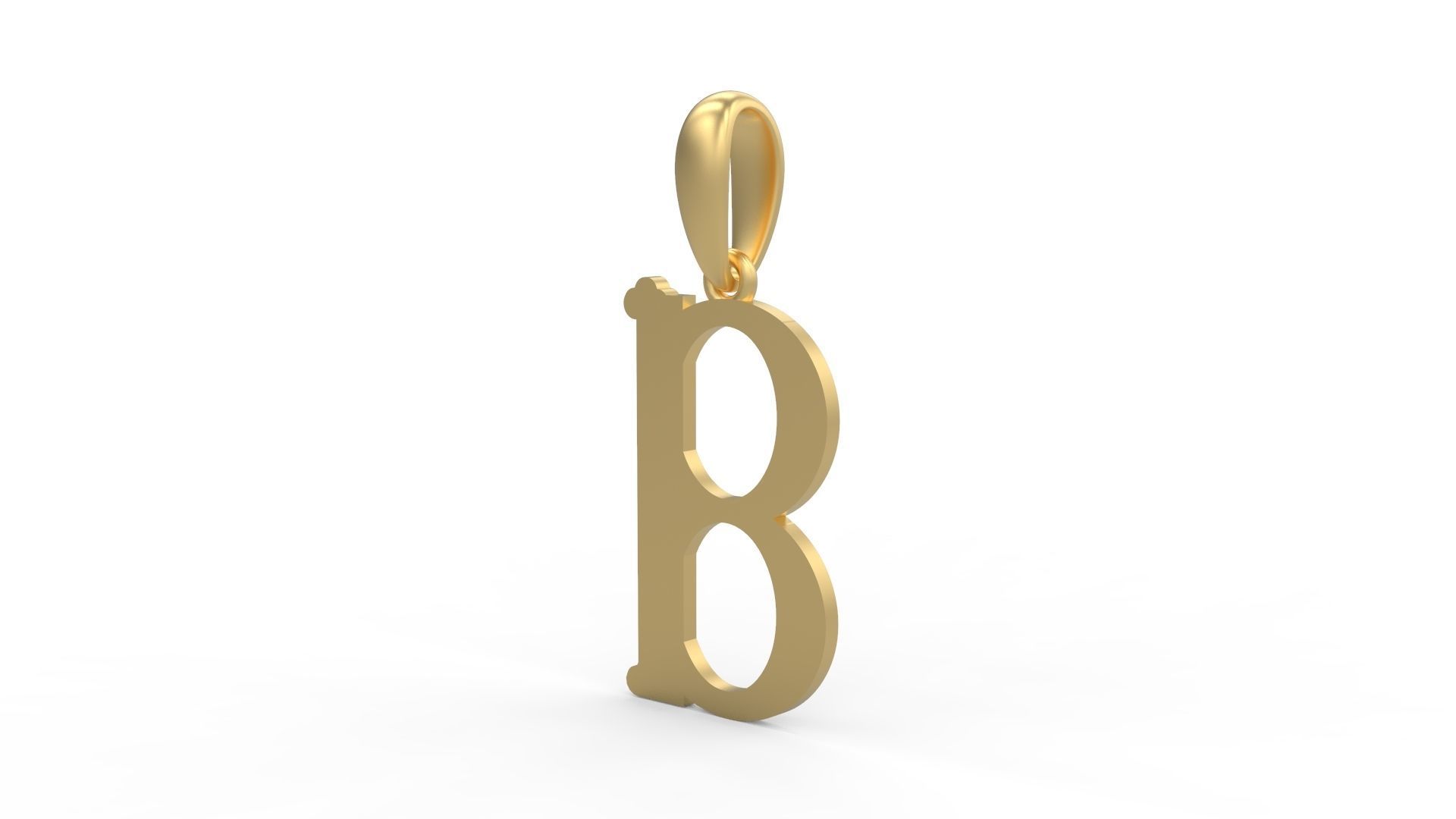 Initial Letters Pendant DeepSession B 3D print model_1