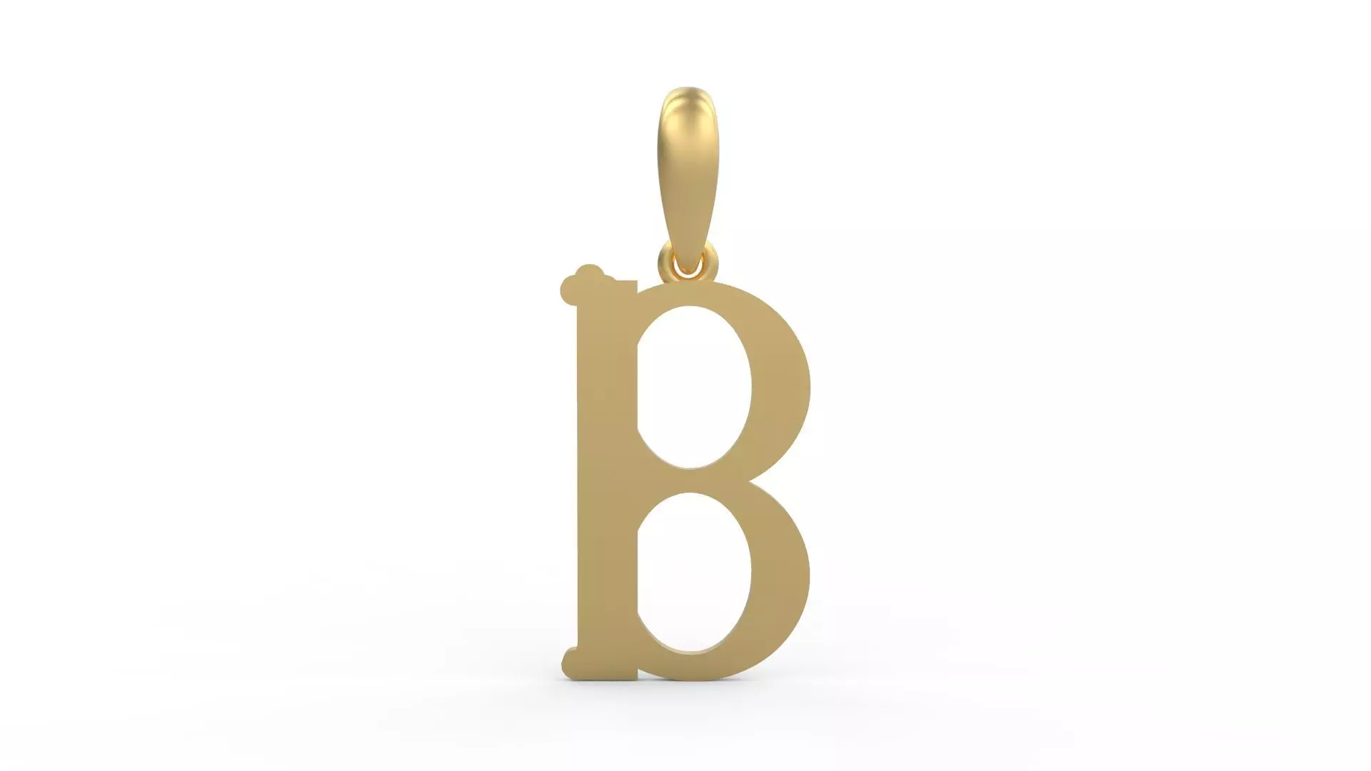 Initial Letters Pendant DeepSession B 3D print model_0