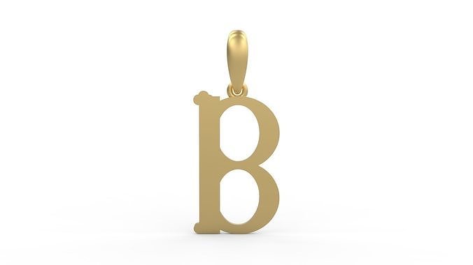 Initial Letters Pendant DeepSession B 3D print model