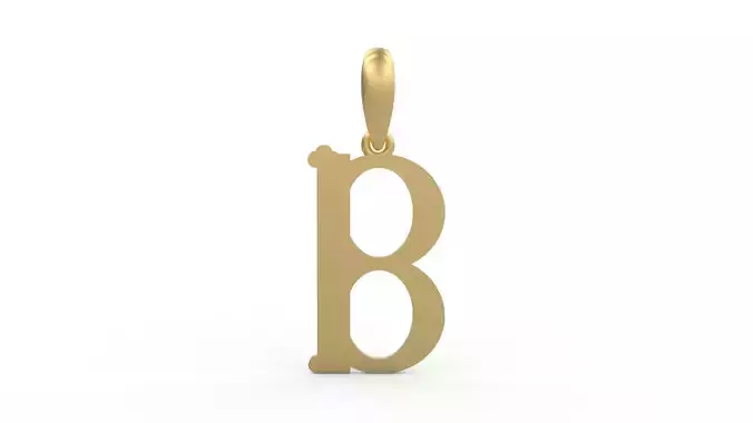 Initial Letters Pendant DeepSession B 3D print model