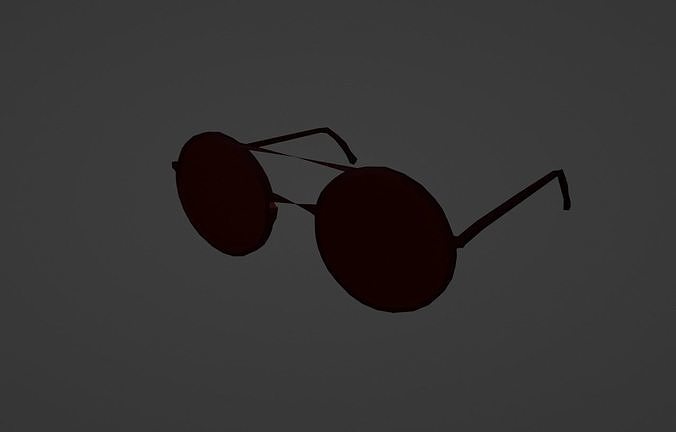 Voodoo Red Glasses Low-poly 3D model