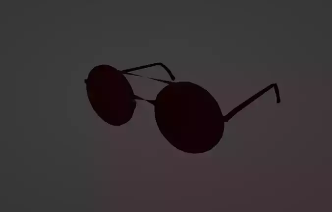 Voodoo Red Glasses Low-poly 3D model