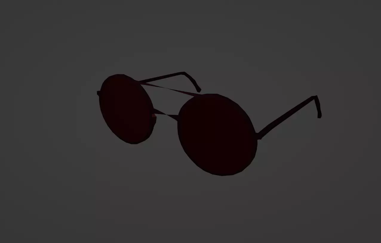 Voodoo Red Glasses Low-poly 3D model_0