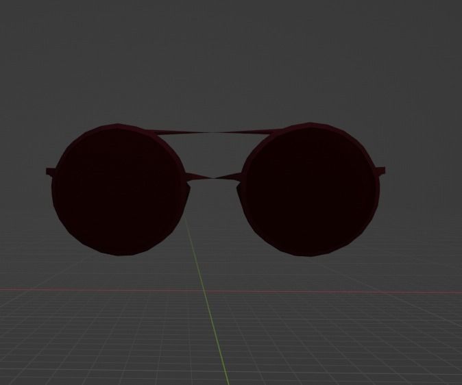 Voodoo Red Glasses Low-poly 3D model_6