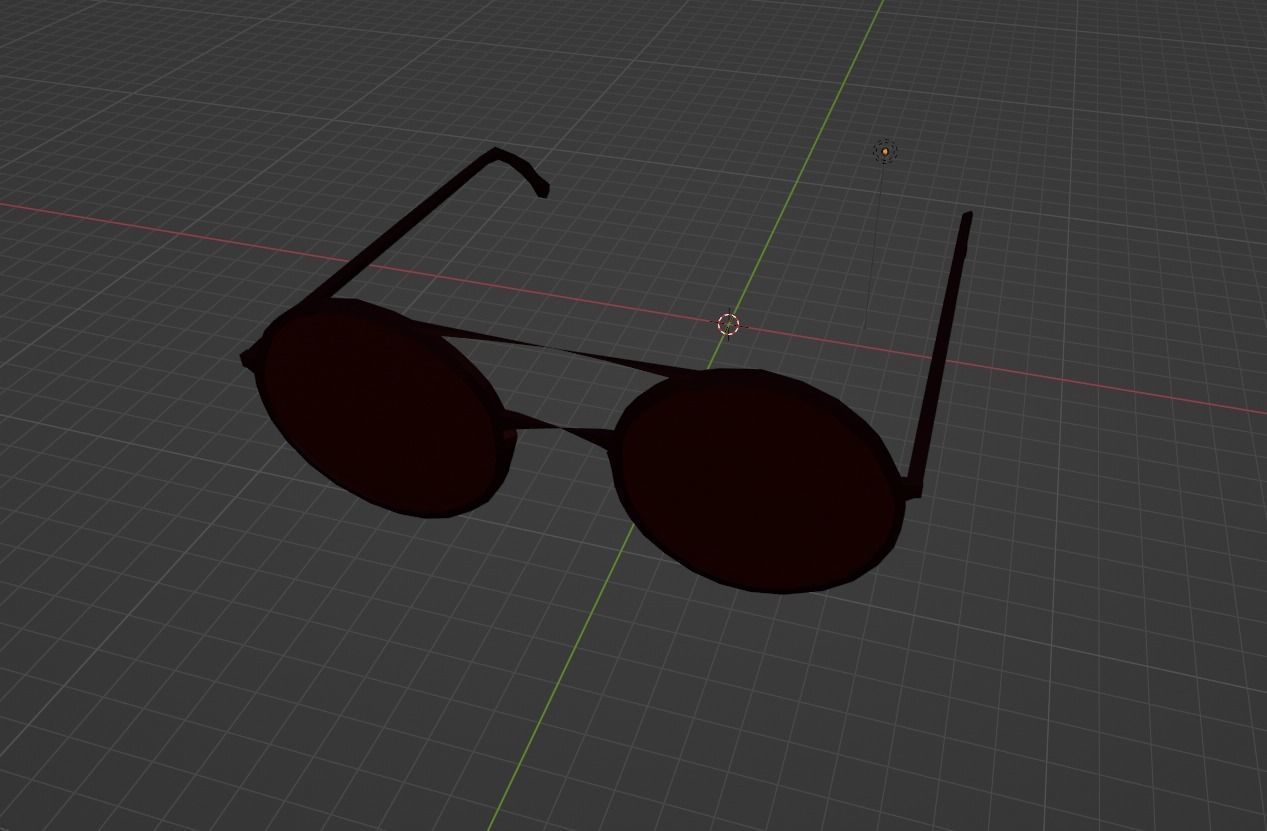 Voodoo Red Glasses Low-poly 3D model_5