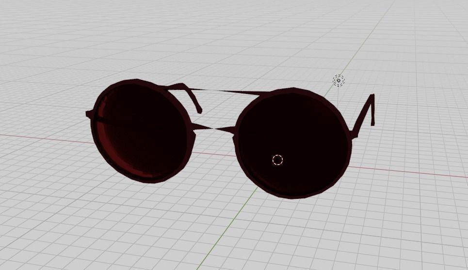 Voodoo Red Glasses Low-poly 3D model_2