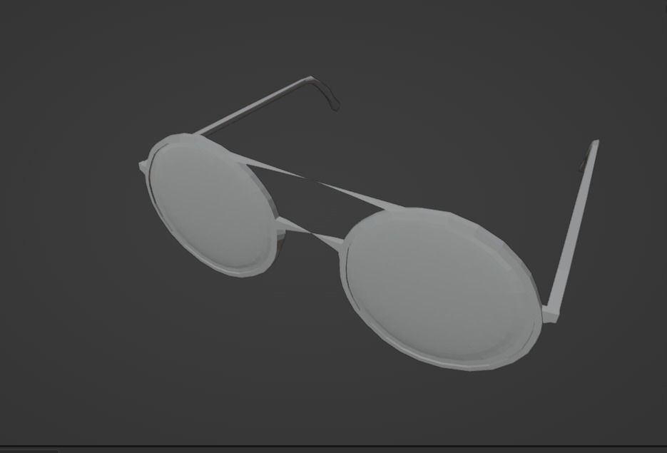 Voodoo Red Glasses Low-poly 3D model_3
