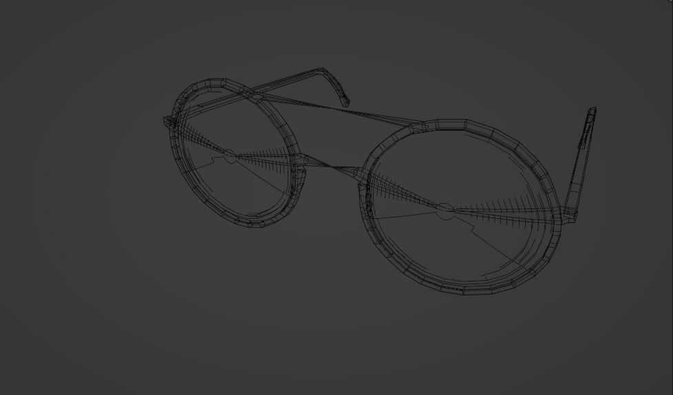 Voodoo Red Glasses Low-poly 3D model_10