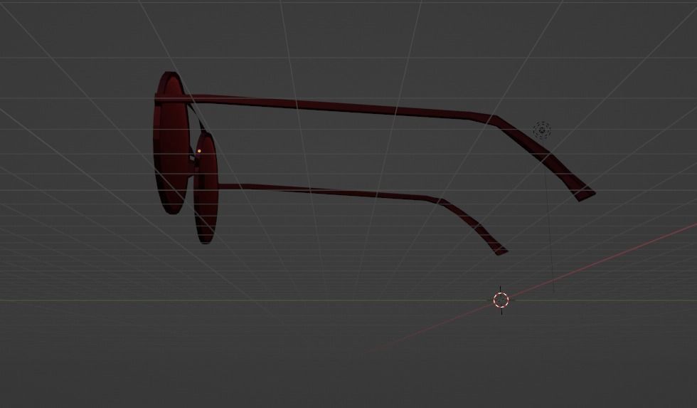 Voodoo Red Glasses Low-poly 3D model_4