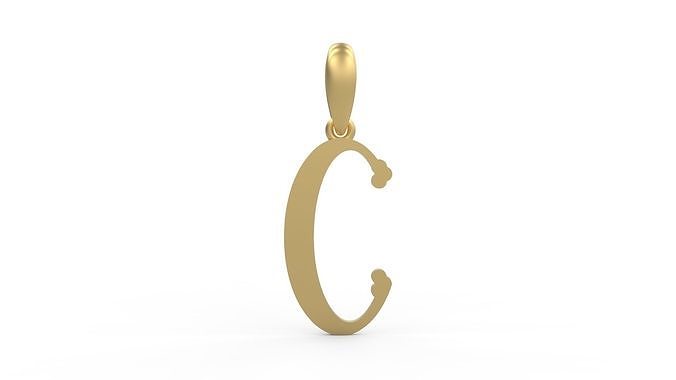Initial Letters Pendant DeepSession C 3D print model