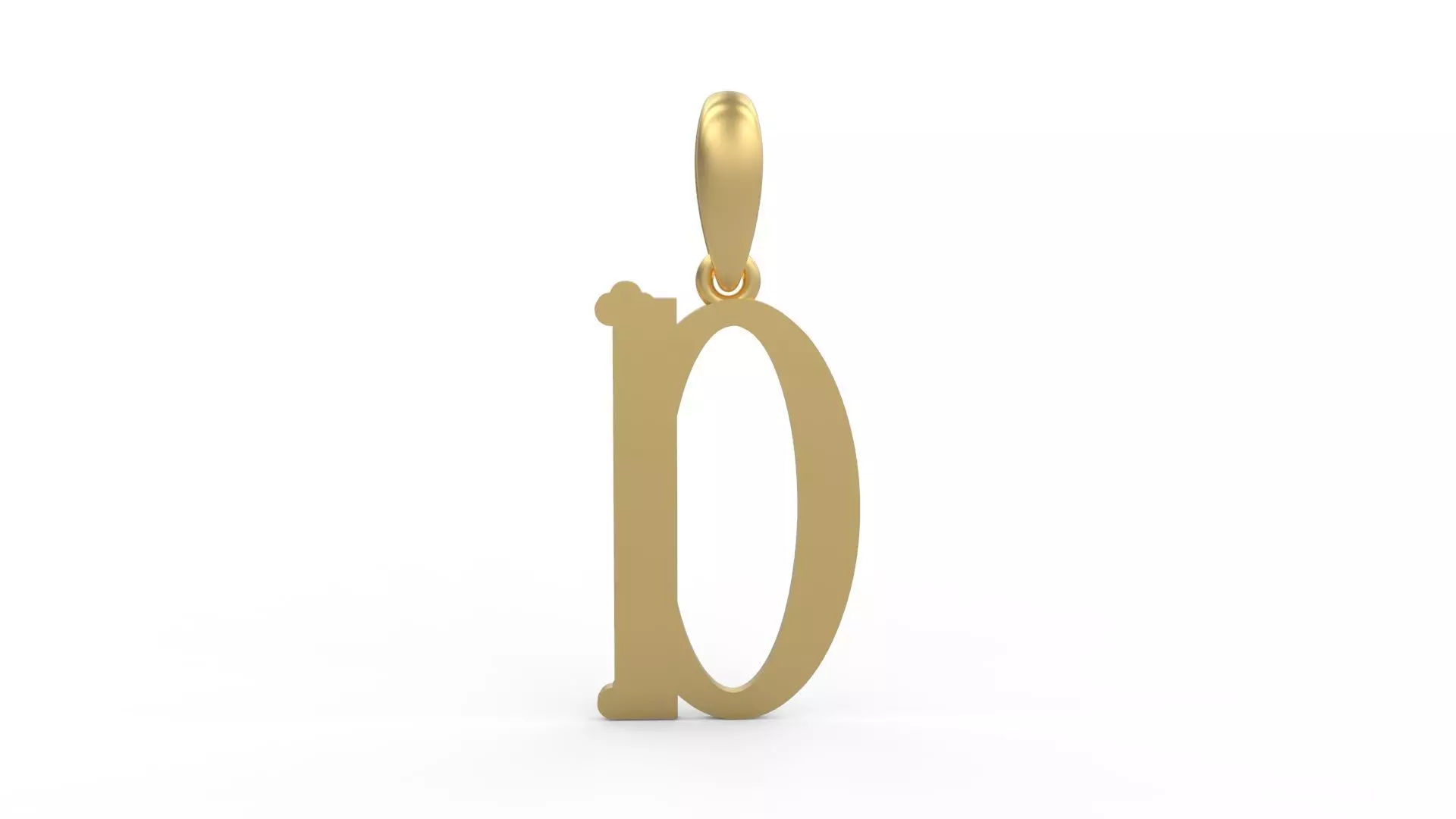 Initial Letters Pendant DeepSession D 3D print model_0