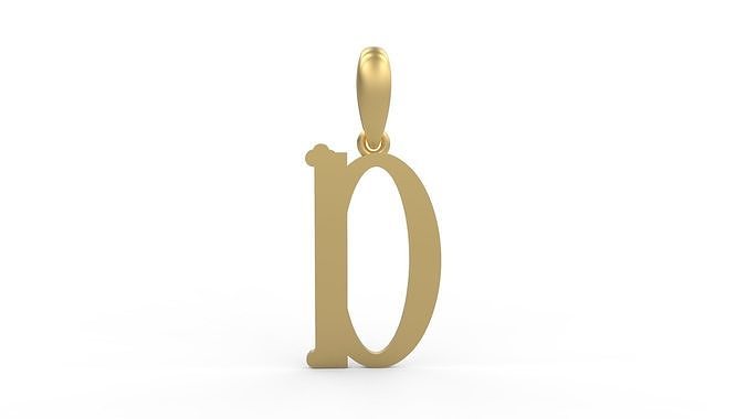 Initial Letters Pendant DeepSession D 3D print model