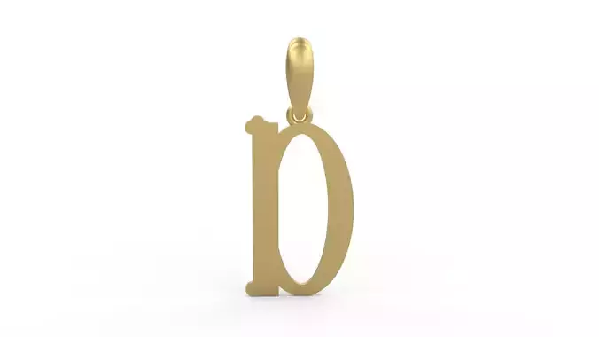 Initial Letters Pendant DeepSession D 3D print model