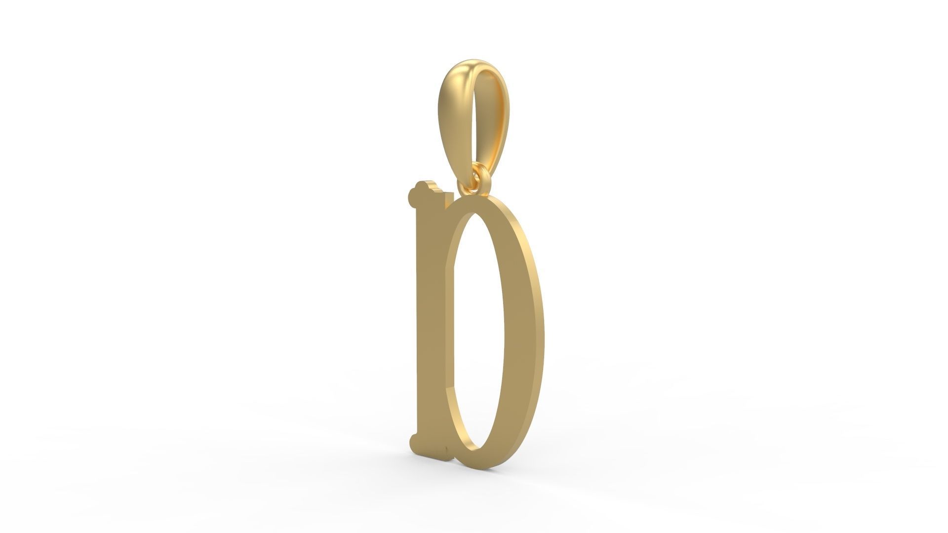 Initial Letters Pendant DeepSession D 3D print model_1