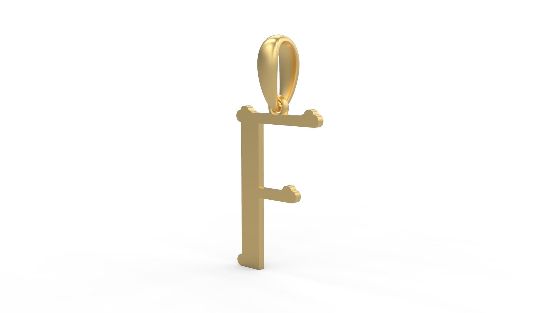 Initial Letters Pendant DeepSession F 3D print model_1