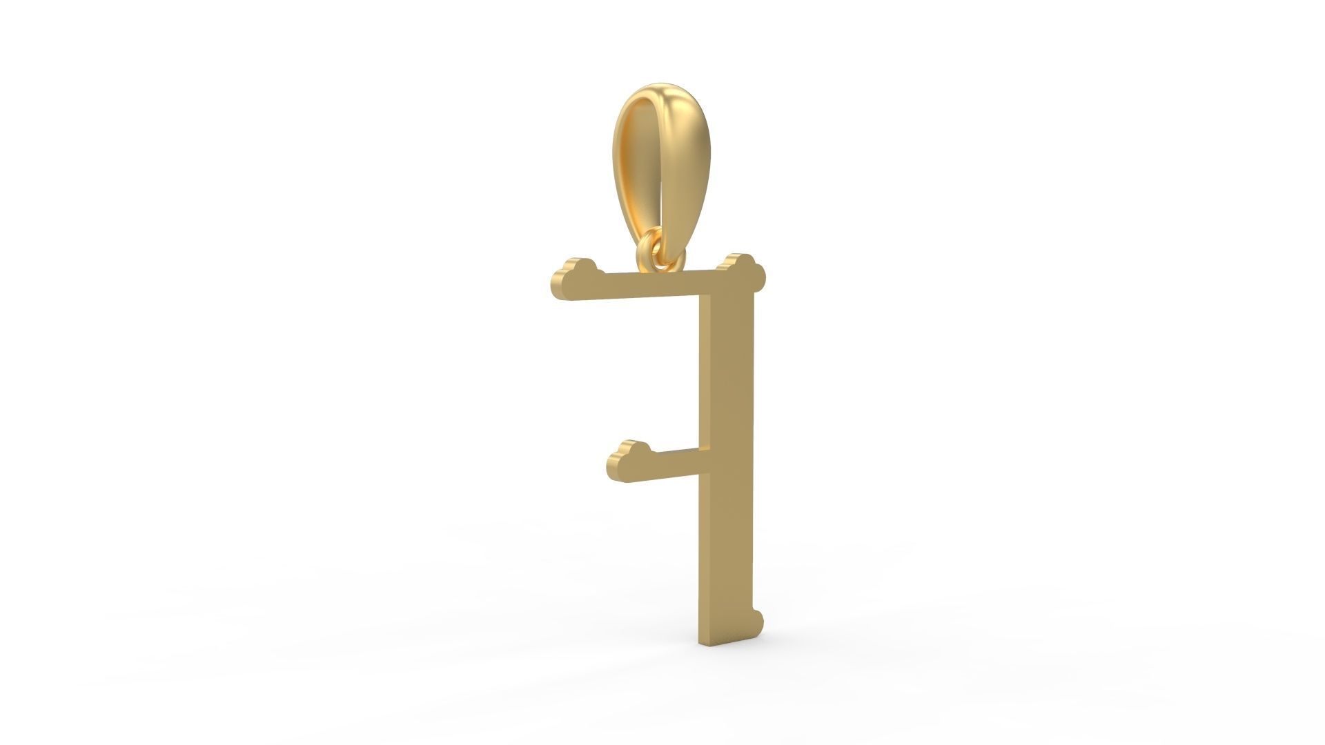 Initial Letters Pendant DeepSession F 3D print model_3