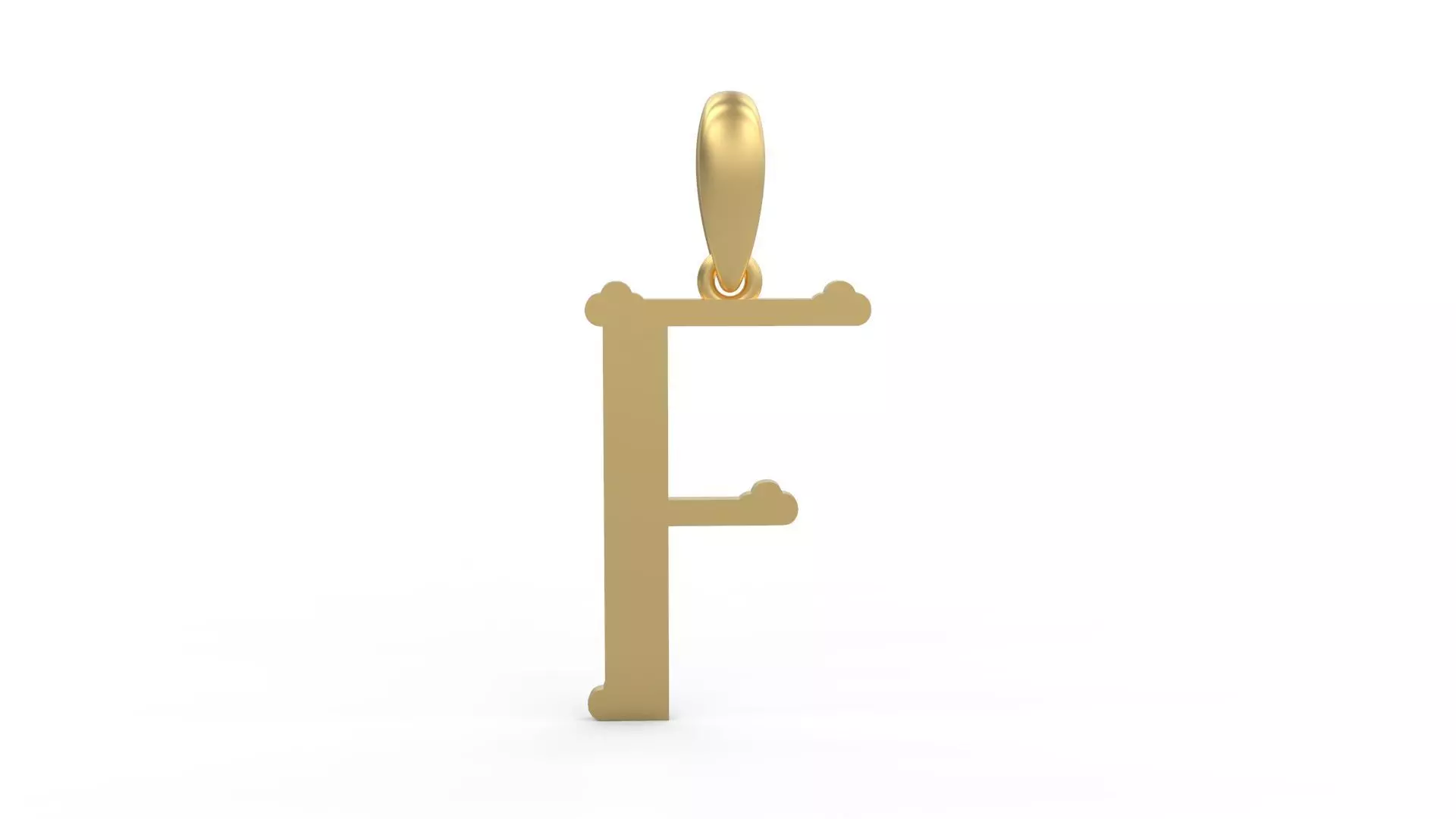 Initial Letters Pendant DeepSession F 3D print model_0