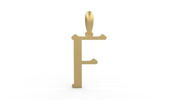 Initial Letters Pendant DeepSession F 3D print model