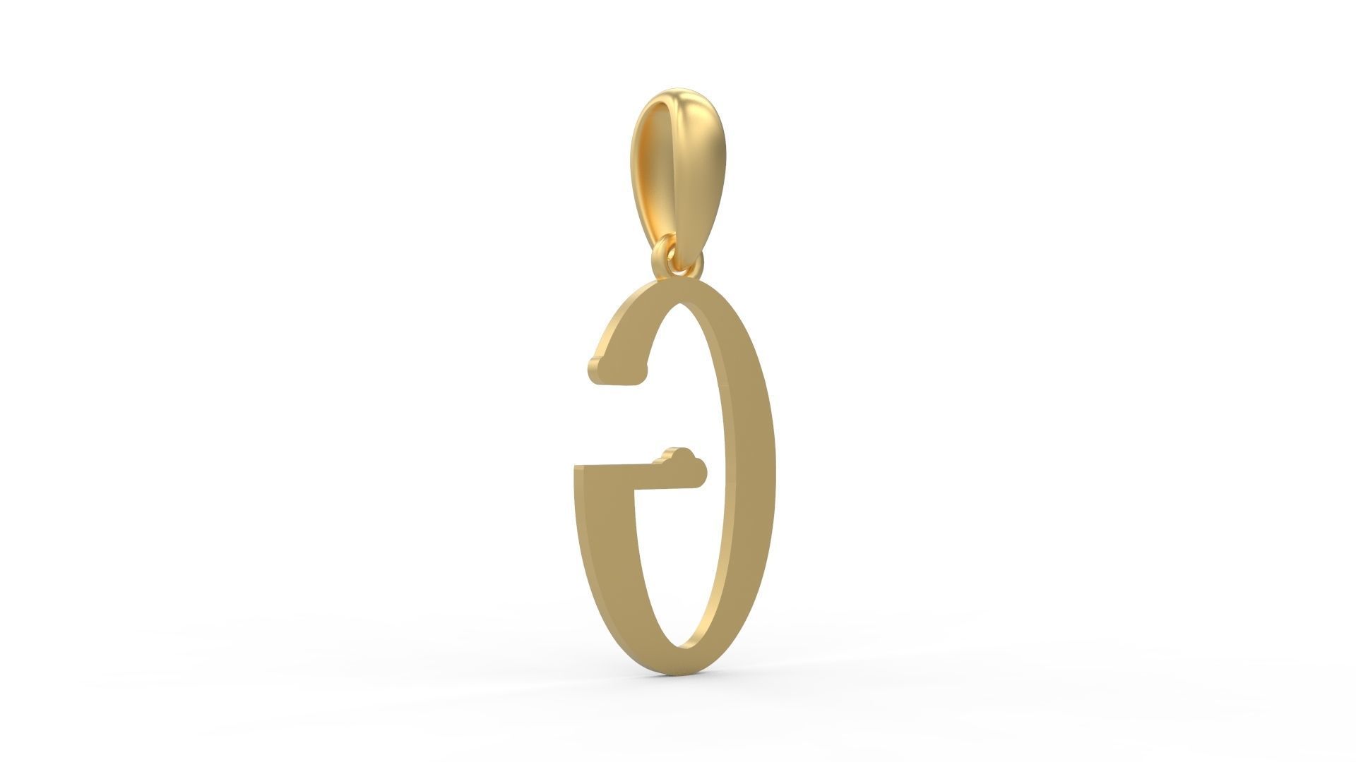 Initial Letters Pendant DeepSession G 3D print model_3