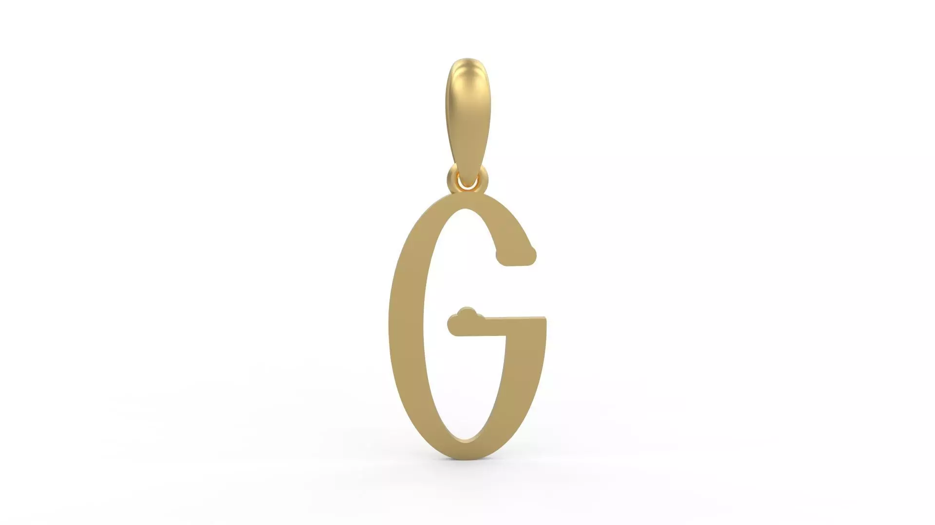 Initial Letters Pendant DeepSession G 3D print model_0